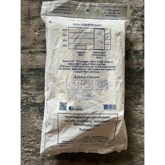 Replacement Micro Filtration Vacuum Cleaner Bags Oreck Type CC 8pack - Picture 4 of 4